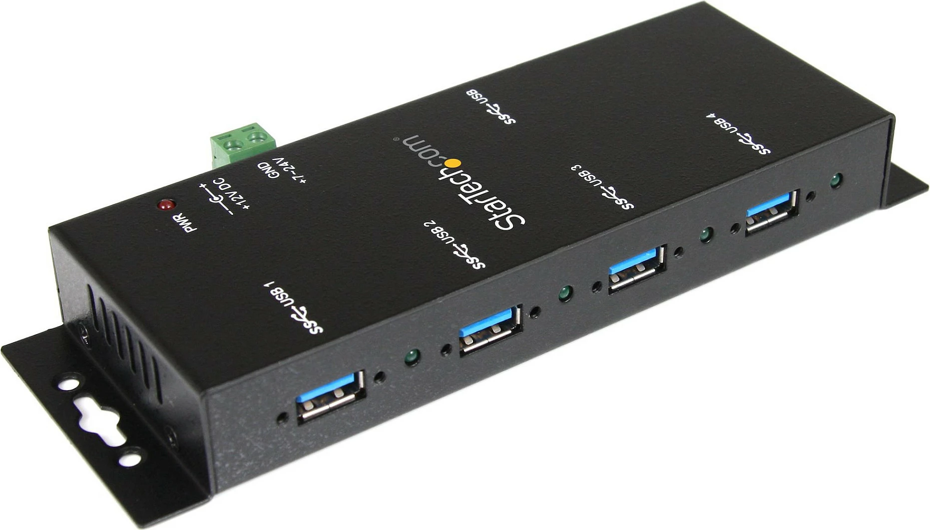 USB Hub industrial StarTech ST4300USBM, 4-port, USB 3.2 Gen 1, 5Gbps, metal, montim mur/desk, i zi