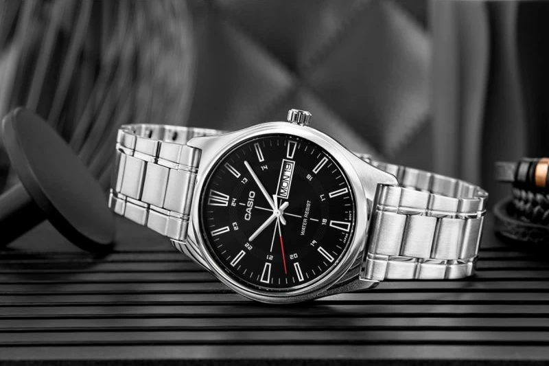 Orë dore për meshkuj Casio, argjend