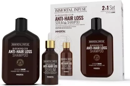 Set kundër rënjes së flokëve IMMORTAL, 2-në-1
