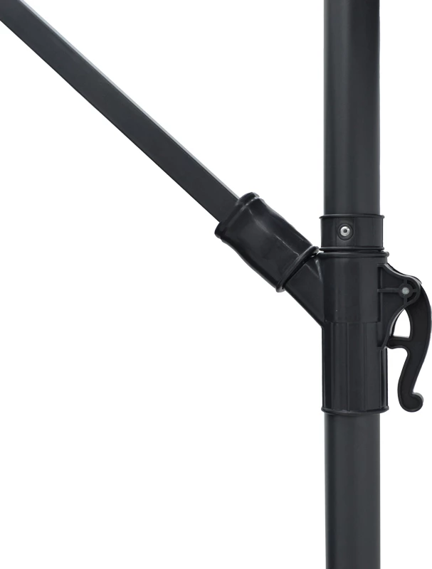 Ombrellë me bazë Jiopel, një copë, alumini-pëlhurë, bezhë-gri, D3m