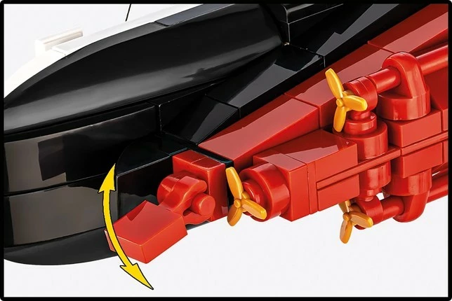 Set blloqesh ndërtimi, Cobi, R.M.S. Olympic COBI-1687, 595 copa, shkallë 1:700, me bazament