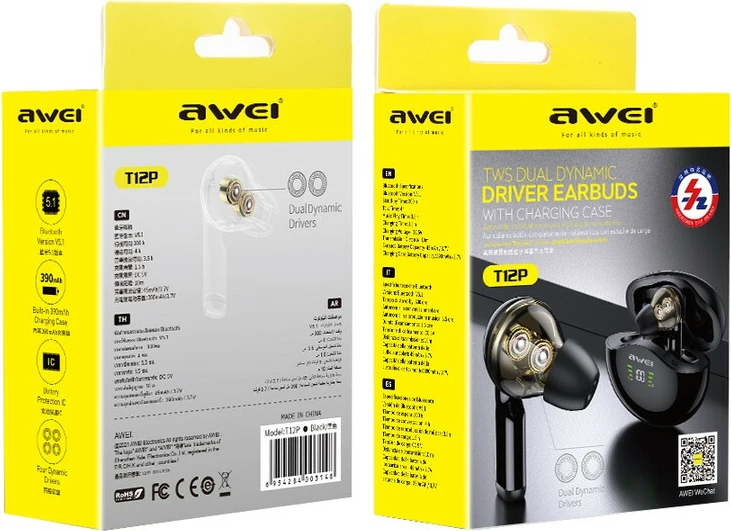 Kufje Me Bluetooth AWEI T12P