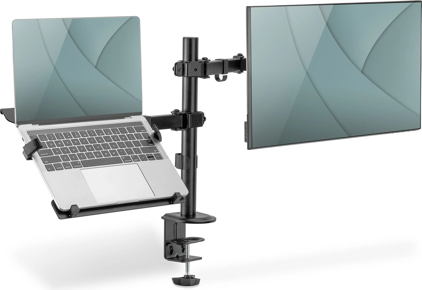 Mbajtës monitori me mbështjellës laptopi Digitus, universal, 32", kapëse tavoline, e zezë