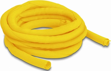 Mëngë e thurur për kabllo DeLOCK, vetë-mbyllëse, 5 m, Ø10 mm, -50 deri 150°C, e verdhë