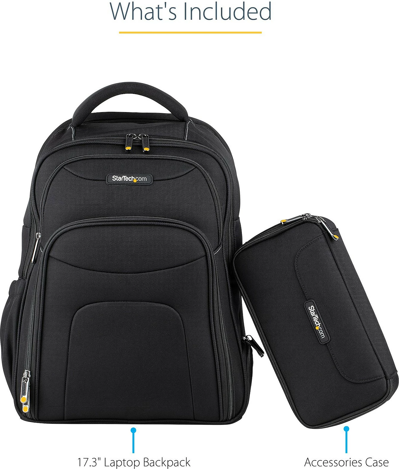 Çantë shpine për laptop StarTech 17.3", me organizer të heqshëm, najlon balistik, e zezë