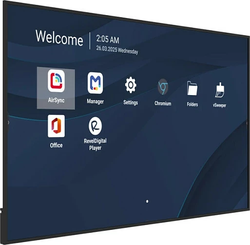 Ekran komercial ViewSonic CDE31 86" 4K UHD, Android 14, 8GB RAM, 32GB, Wi‑Fi, 24/7
