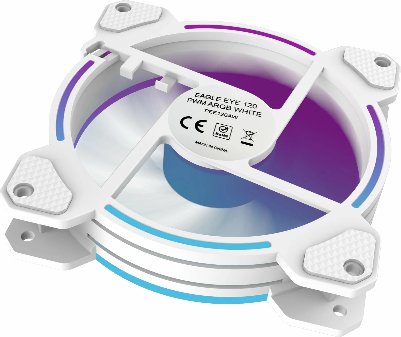 Ventilator kasë PC PREYON Eagle Eye 120mm PWM ARGB, 3 copë, i bardhë
