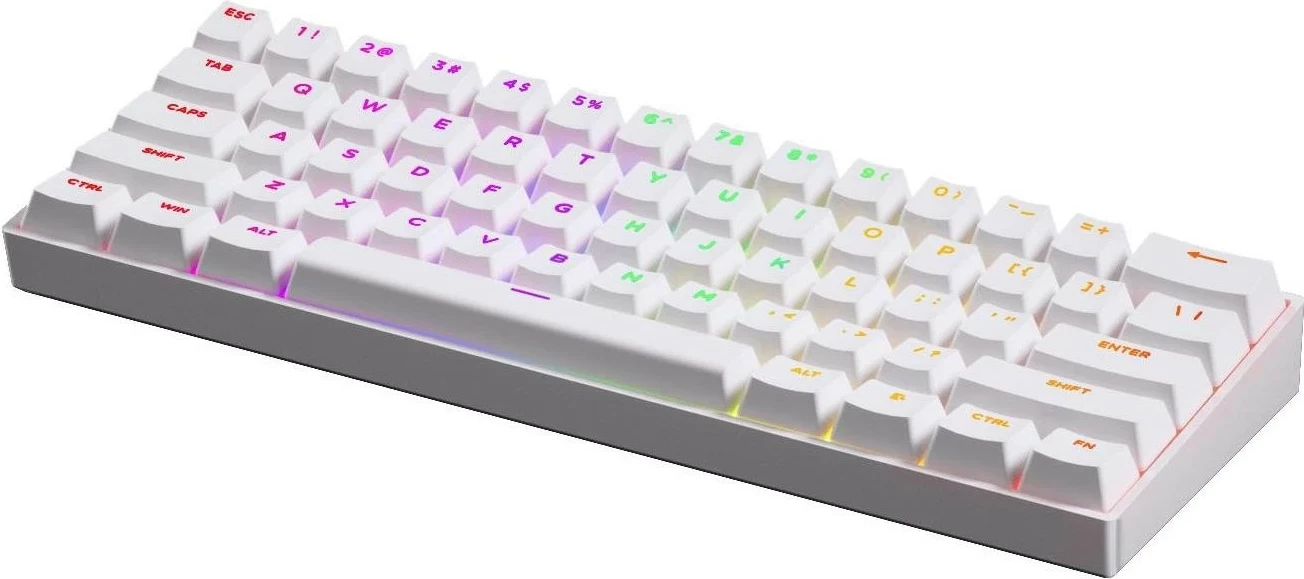 Tastierë gaming Mchose Ace 60 Pro, 60% (61 taste), RGB, USB-C, hot-swap, e bardhë
