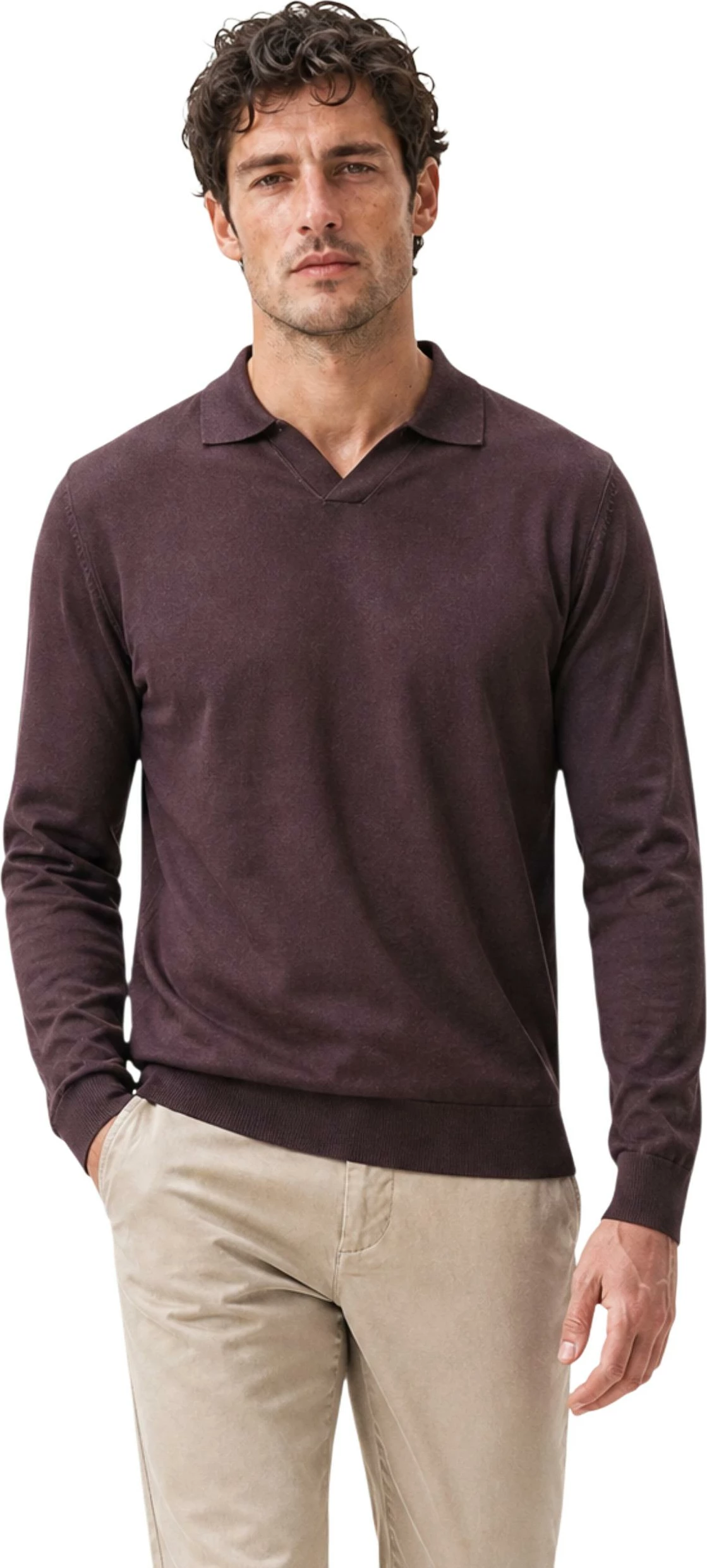 Xhemper polo për meshkuj YOS DERBY 3021900, çokollatë