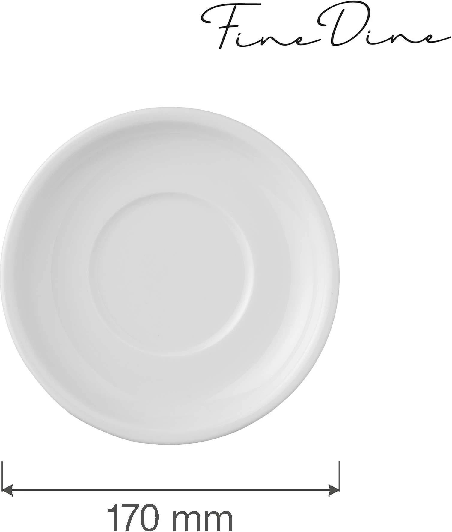 Nënfilxhan Fine Dine Bianco 170 mm, i bardhë, set 6 copë