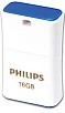 USB memorje Philips FM16FD85B/00, 16GB, USB-A 2.0, me kapak, Blu/Bardhë