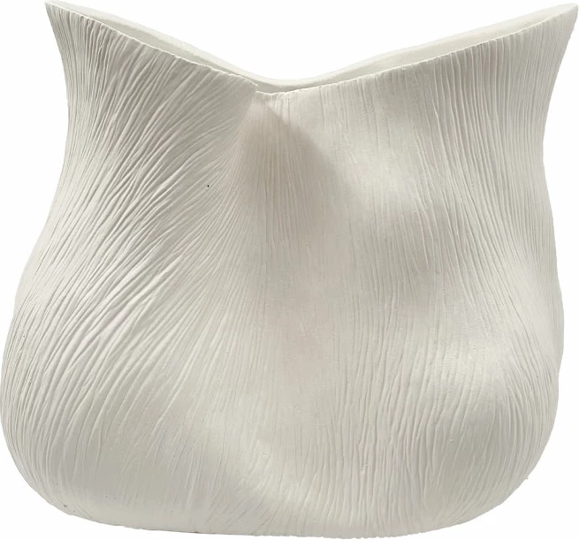 Vazo FLORESTA, polirezine e bardhë, 32x22x27.5cm