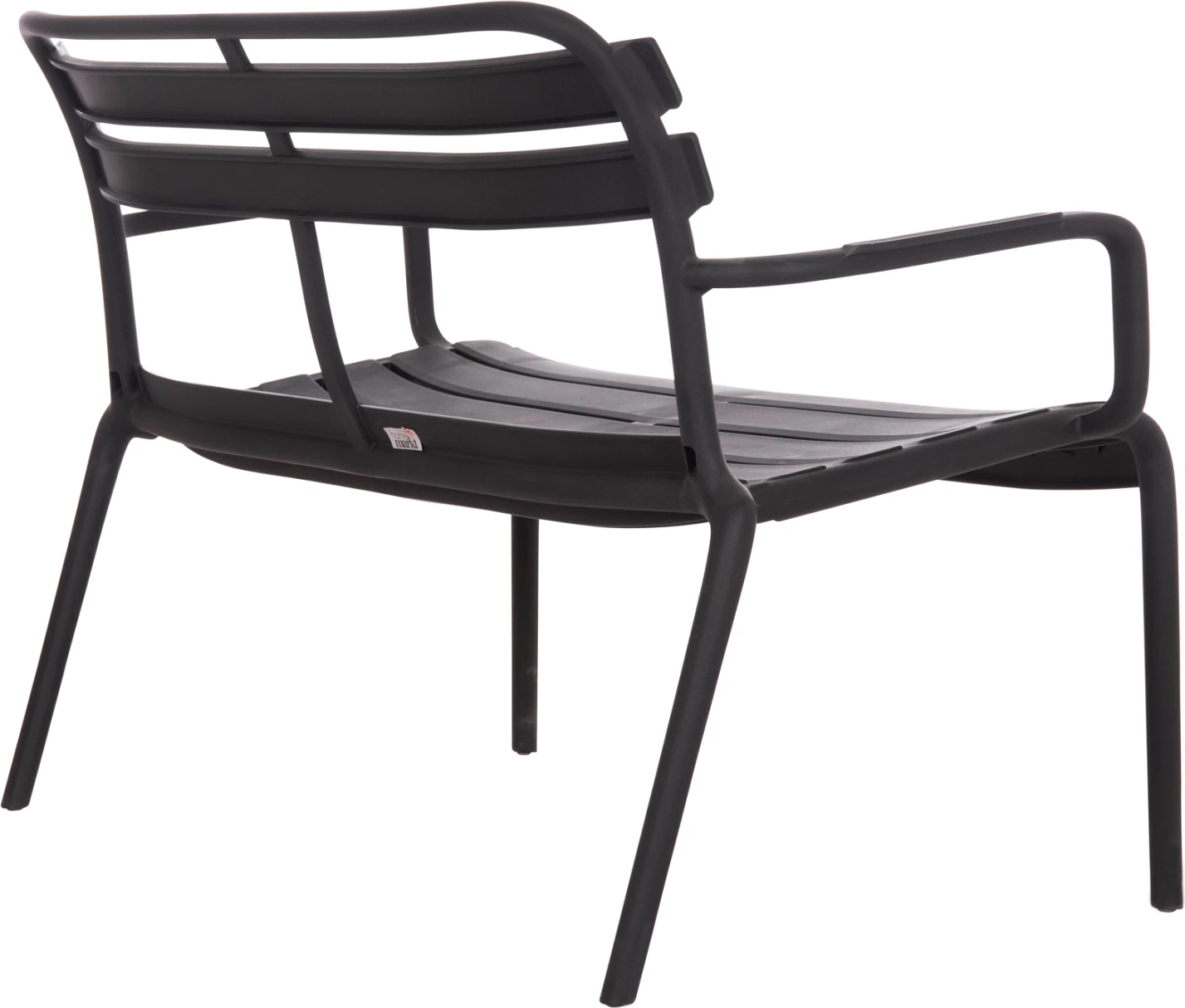 Stol dy vendësh polipropileni, i zi, KORVER FH6332.02, 113x65x76cm