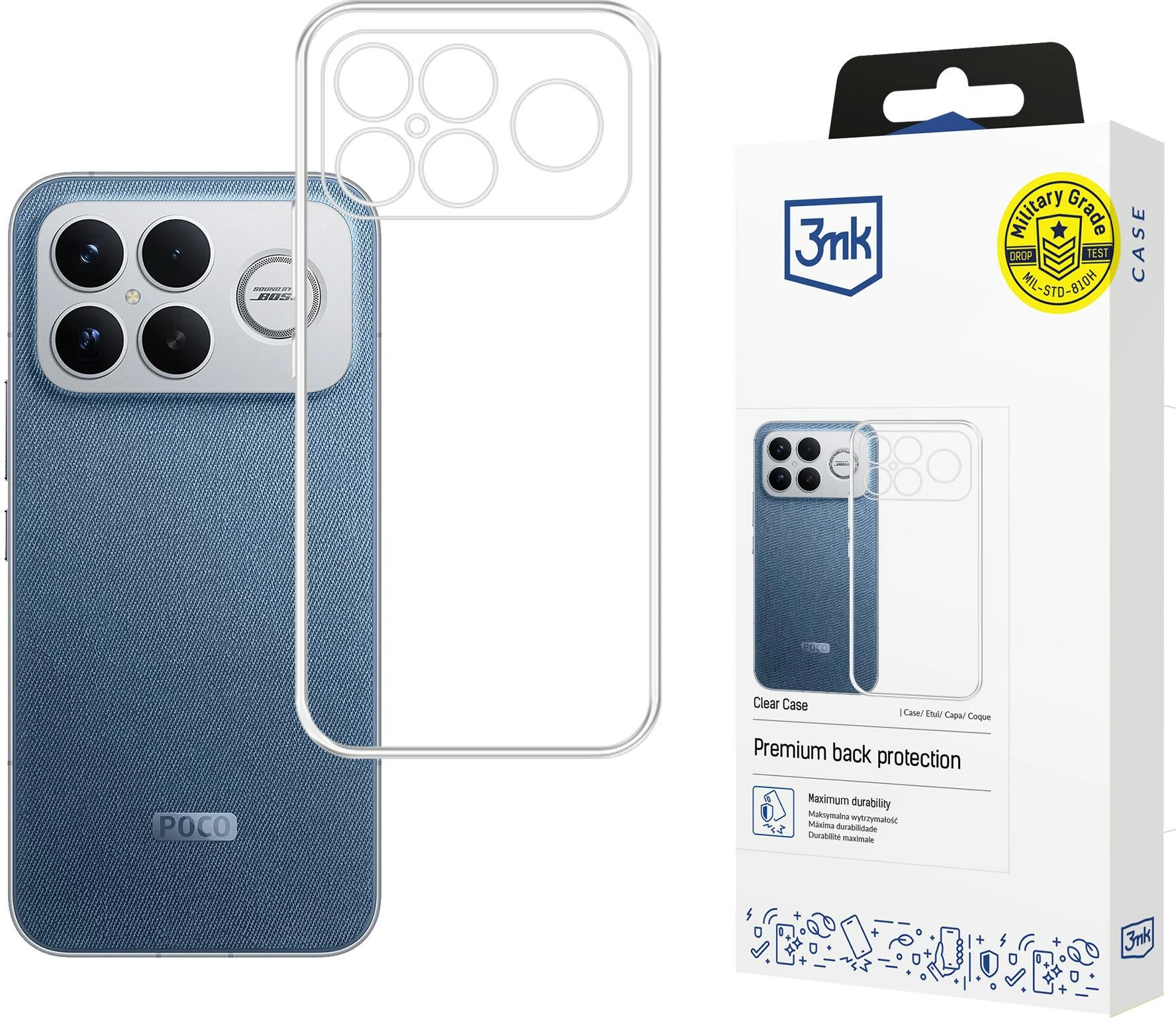 Mbështjellës 3mk Clear Case për Xiaomi Poco F8 Ultra, transparent, në kuti
