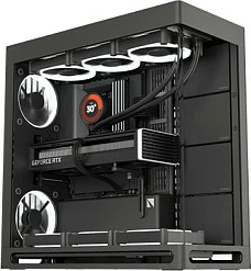 Kasë HAVN HS 420, Midi-Tower, E-ATX, Tempered Glass, e zezë
