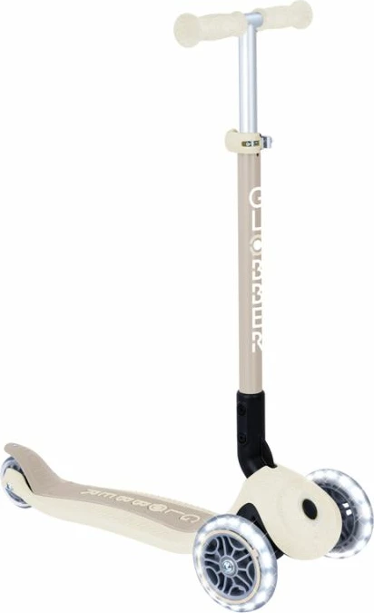 Trotinetë për fëmijë Globber PRIMO FOLDABLE LIGHTS ECOLOGIC, Coconut
