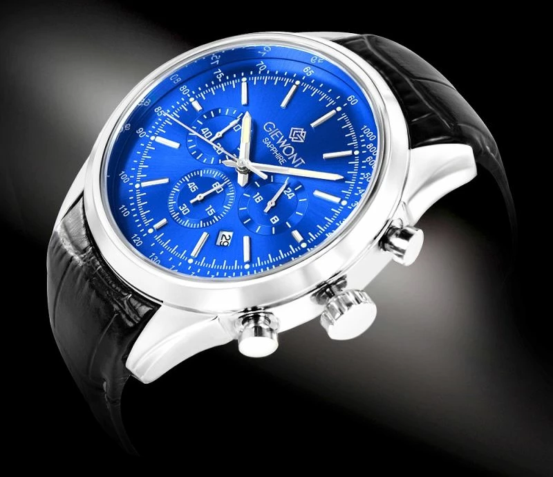 Orë dore meshkuj Giewont GW7650-A3, silver blue, set