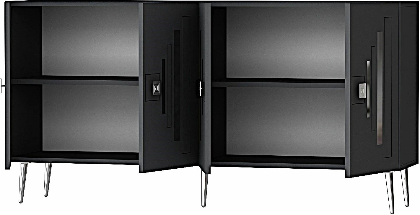 Konsol Skye Decor, antracit, argjend
