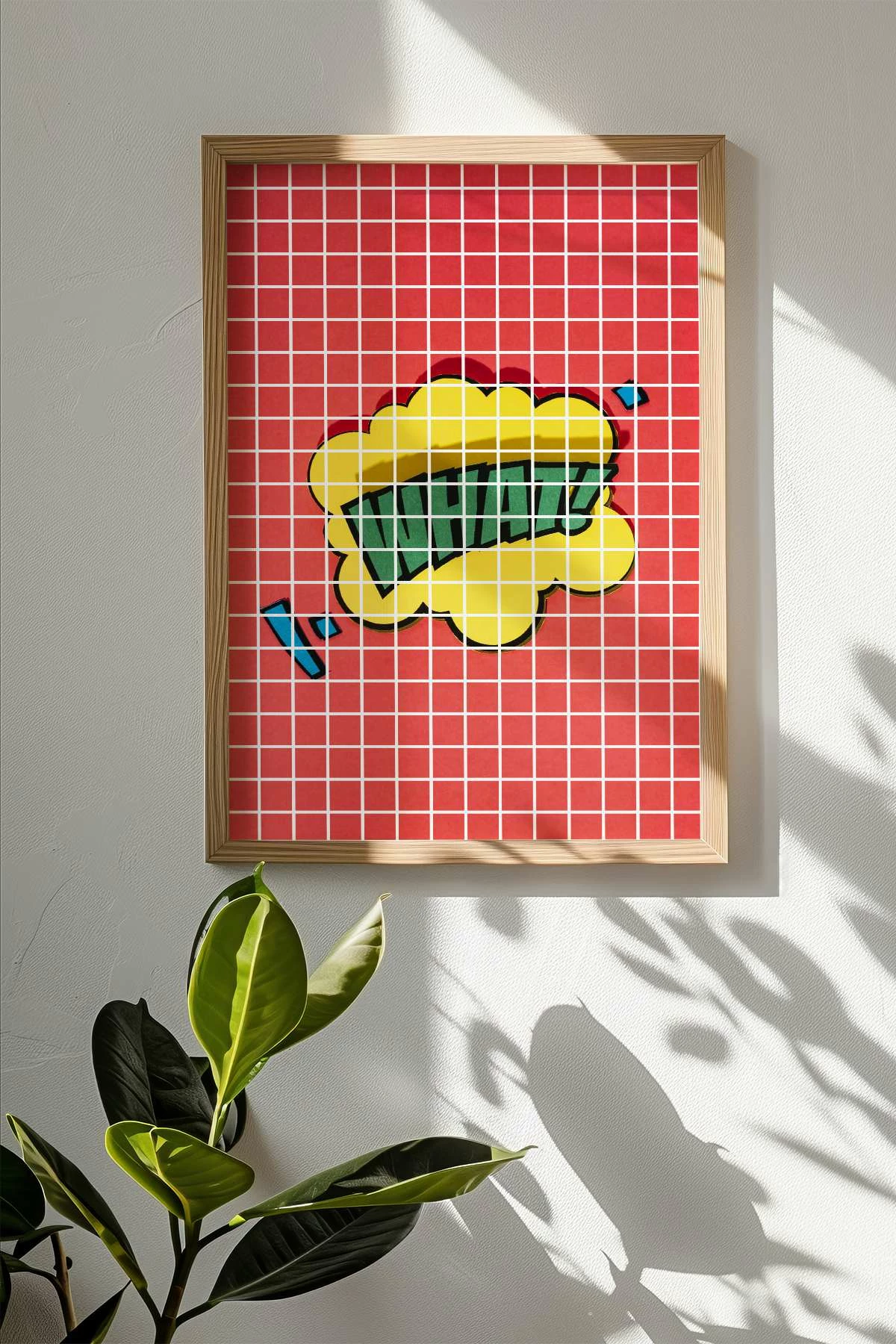 Pikturë dekorative me kornizë, Popkare7, shumëngjyrëshe, Wallity, 33x48cm