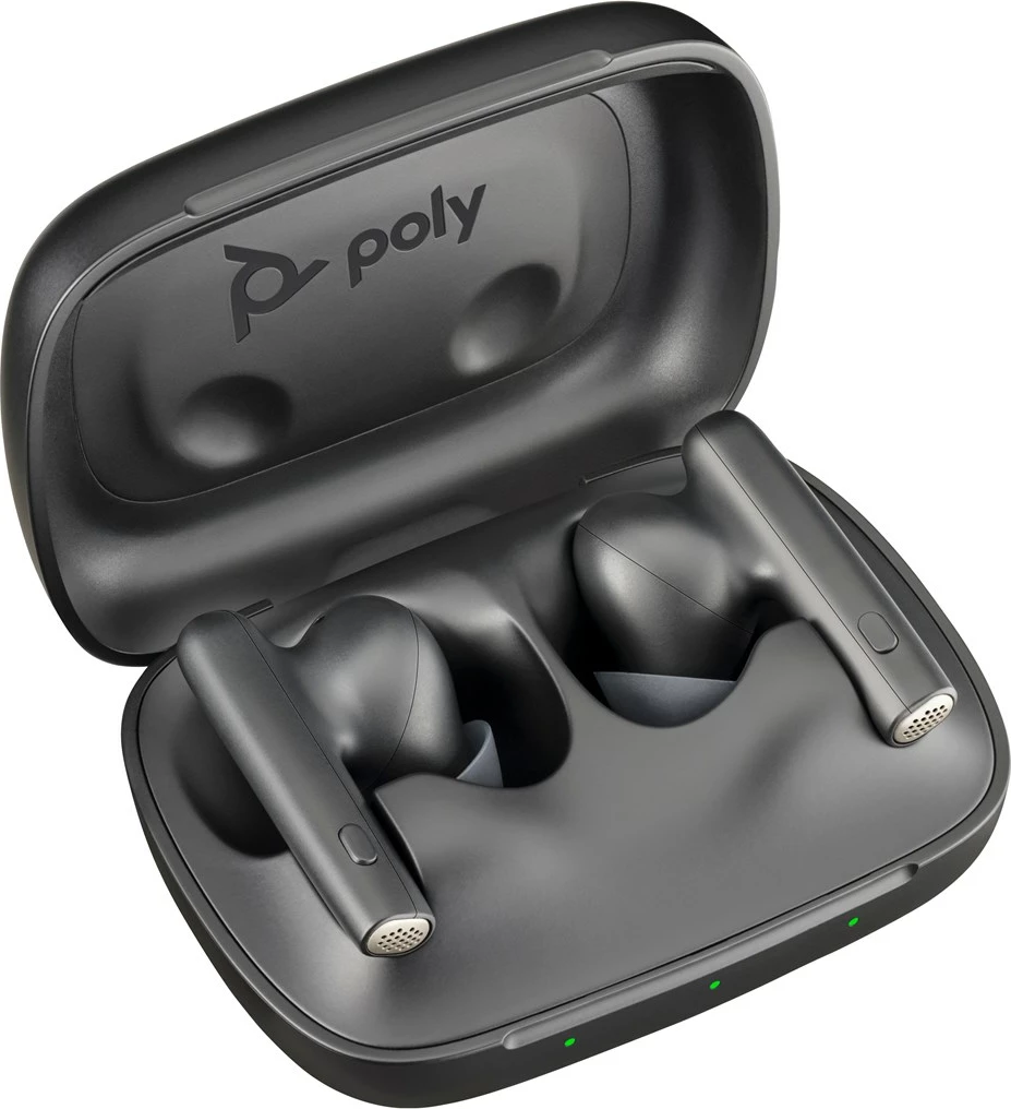 Kufje POLY Voyager Free 60 UC me BT700 USB-C Adapter dhe kuti karikimi, të zeza