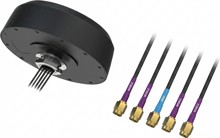 Antena çatie për veturë Teltonika PR1KCI49, 5G/LTE/Wi‑Fi/GNSS, 5× SMA, e zezë