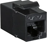 Kupler keystone RJ-45 LogiLink NK4014, femër-në-femër, Cat.6A, flat, i zi