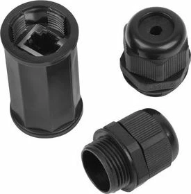 Adapter rrjeti RJ45 Lanberg AD-R45-05-IP67, IP67, CAT5e/CAT6, femër-femër, UTP/FTP, i zi