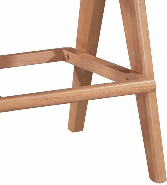 Karrige për bar Winslow, dru gome, ngjyrë arre, ratan pvc natyral, set prej 2 copë