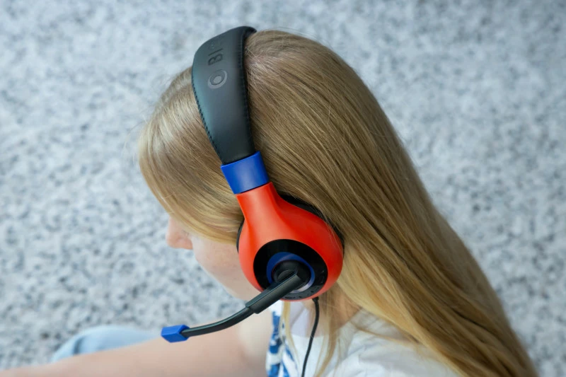 Kufje gaming Nacon Bigben Nintendo Switch Headset Mario, stereo, me mikrofon, me kabllo 3.5mm, 40mm driver, Kuqe/Kaltër