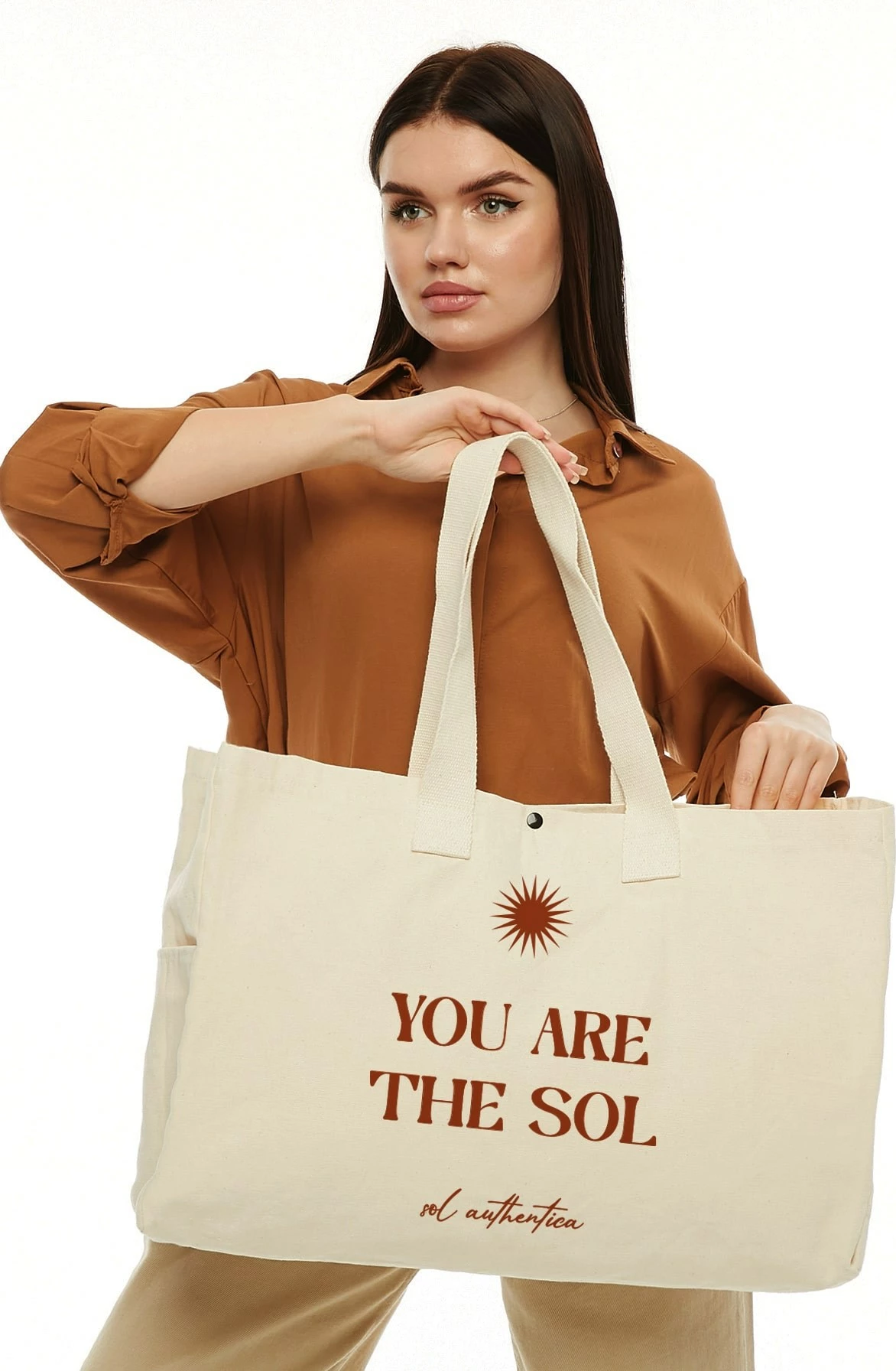 Torbë tote Zoozie Bags, krem, 2198