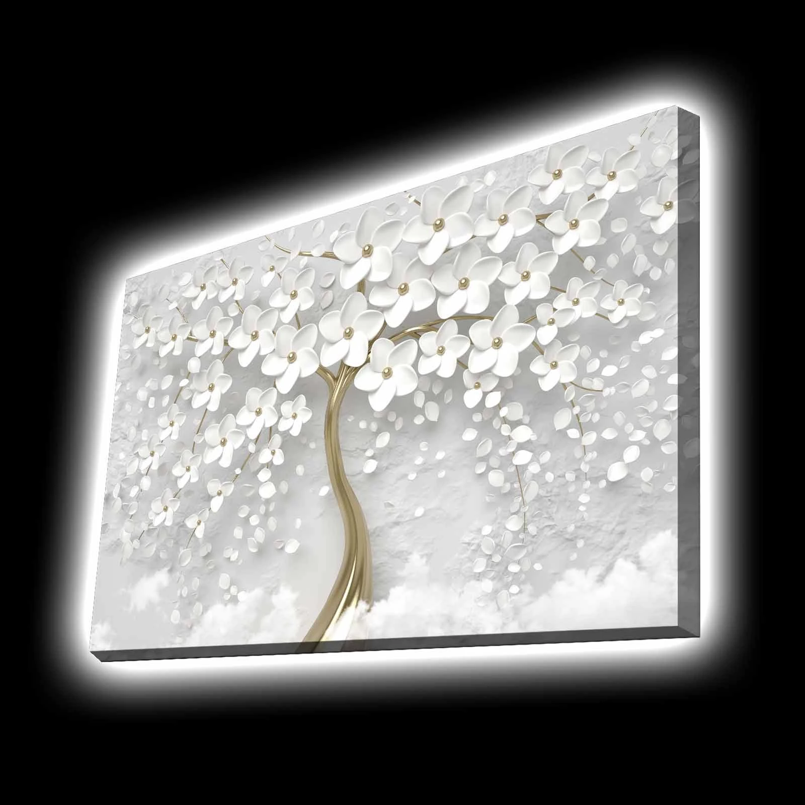 Pikturë dekorative në kanavacë me drita LED, shumëngjyrëshe, 45x70cm, 4570KTLGDACT-003