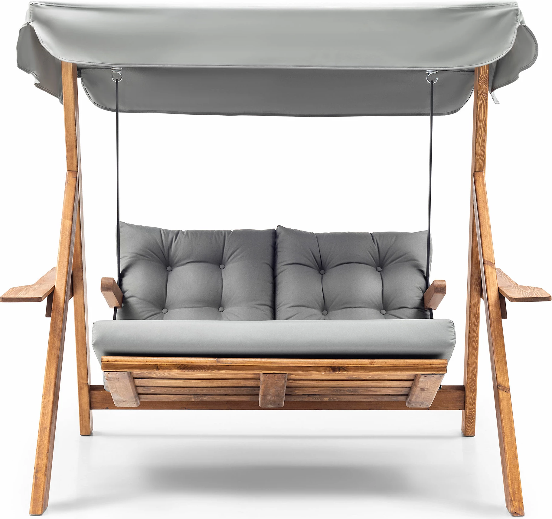 Karrige lëkundëse dyshe për kopsht, ngjyrë gri, Skye Decor, Galata Swing S2