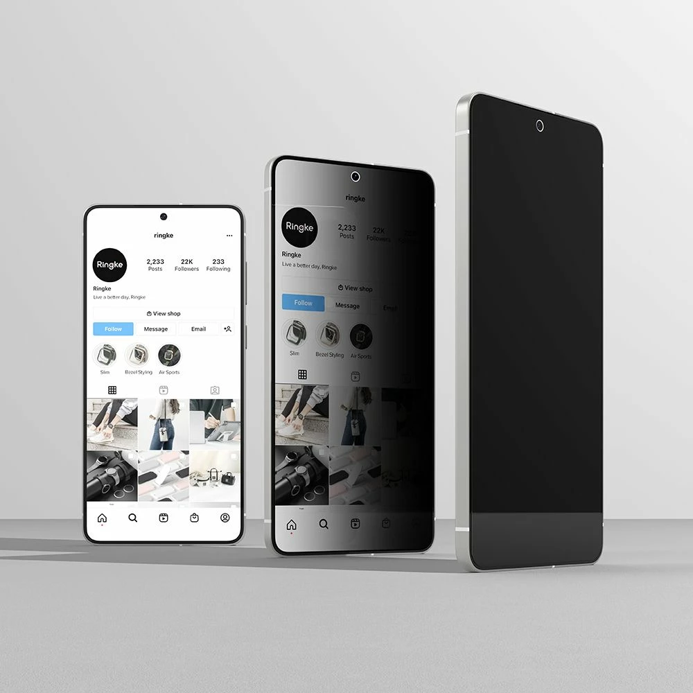 Xham mbrojtës privatësie Ringke Easy Slide për Samsung Galaxy S25 Edge, 2 copë