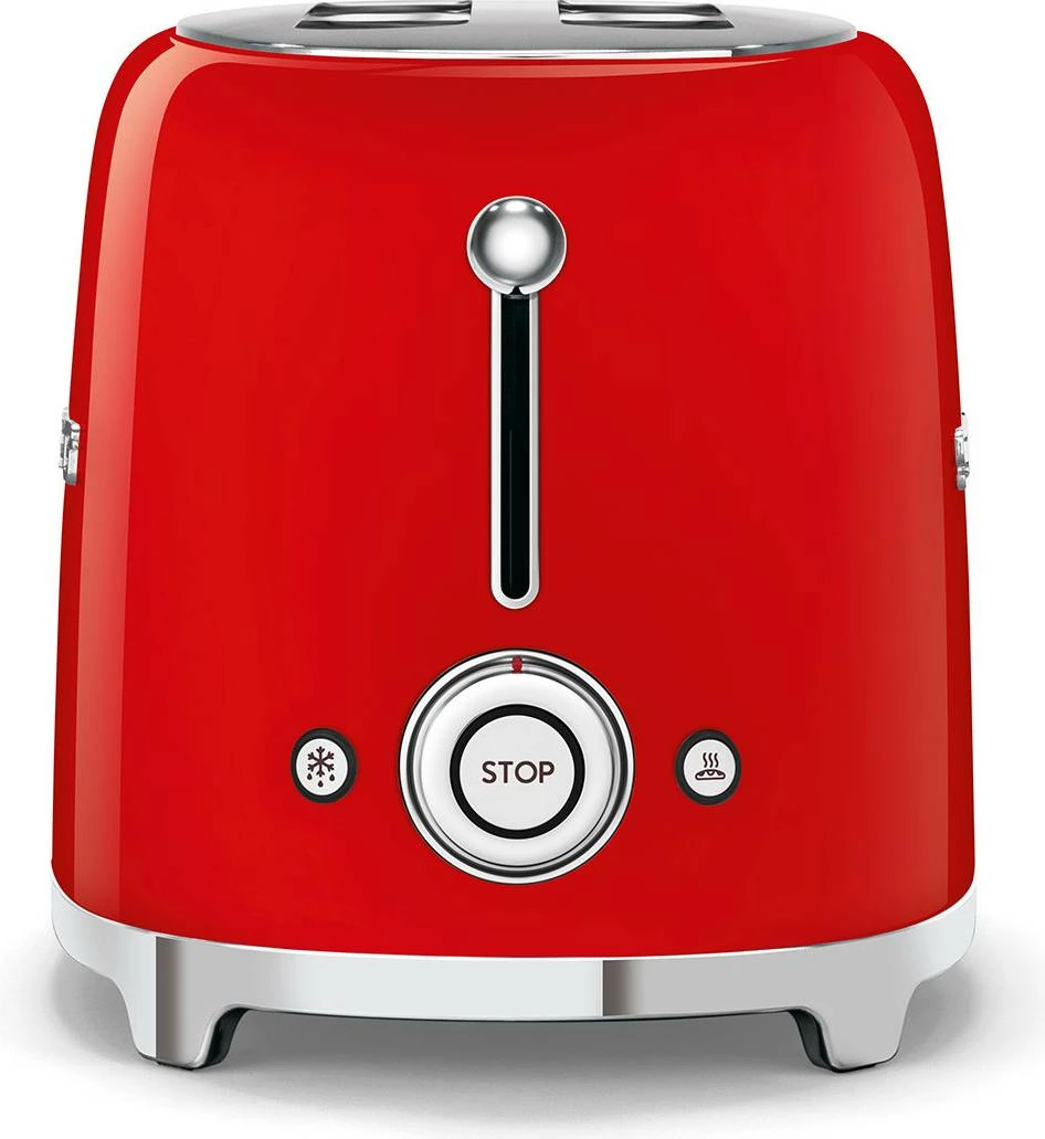 Toster Smeg TSF01RDEU 950W, 2 feta, pop-up, i kuq