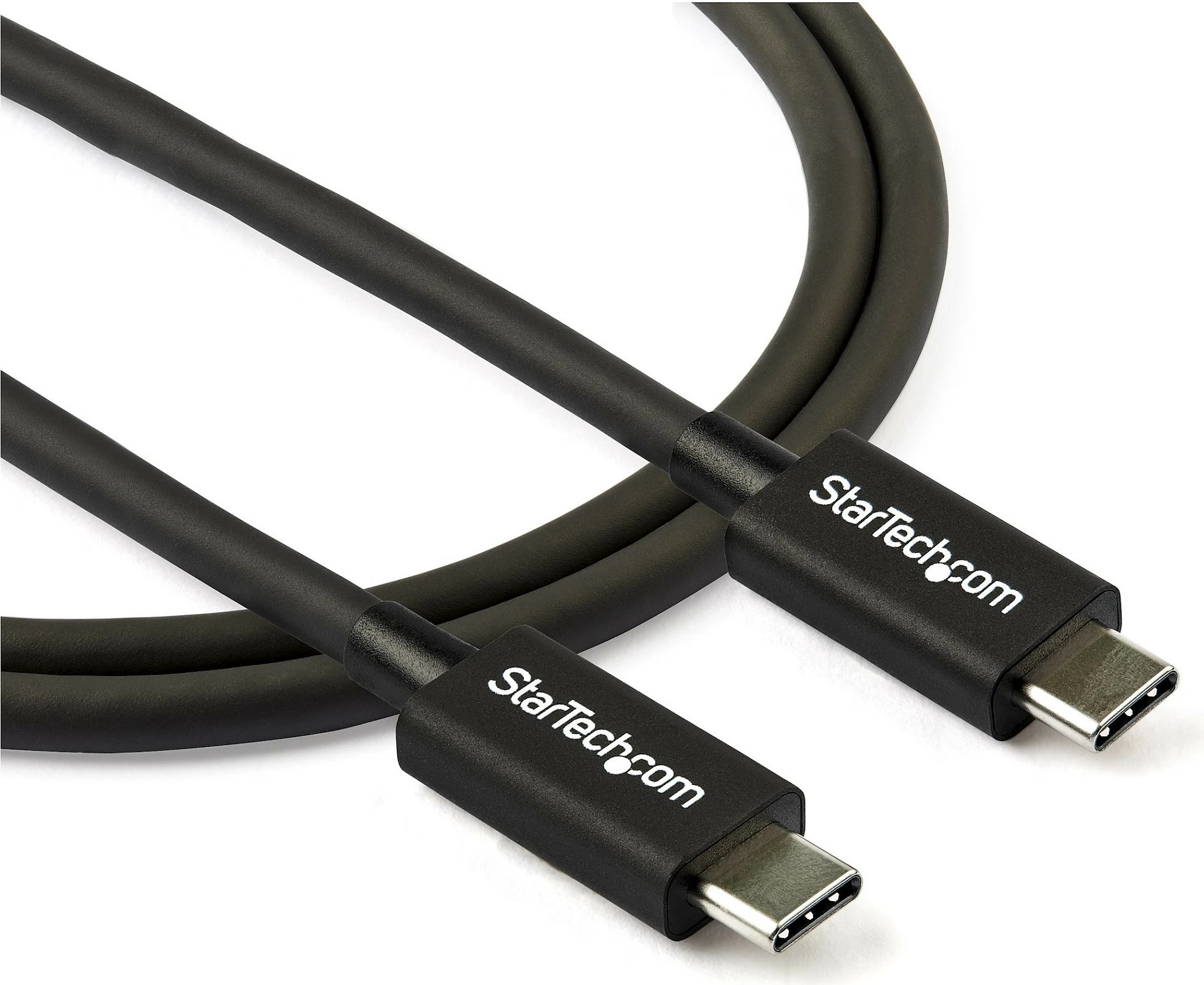 Kabllo Thunderbolt 3 StarTech TBLT34MM80CM, USB-C në USB-C, 0.8 m, 40Gbps, 100W, e zezë
