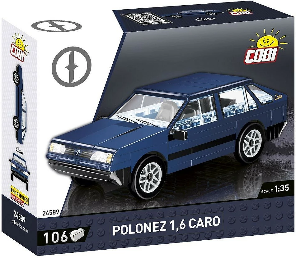 set ndërtimi me blloqe Cobi Polonez 1.6 Caro 24589 1:35 106 copë për moshat 6+ blu e errët set i vogël