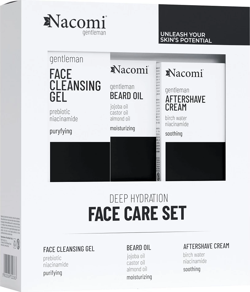 Set për fytyrë dhe mjekër për meshkuj Nacomi Gentleman, 3 produkte