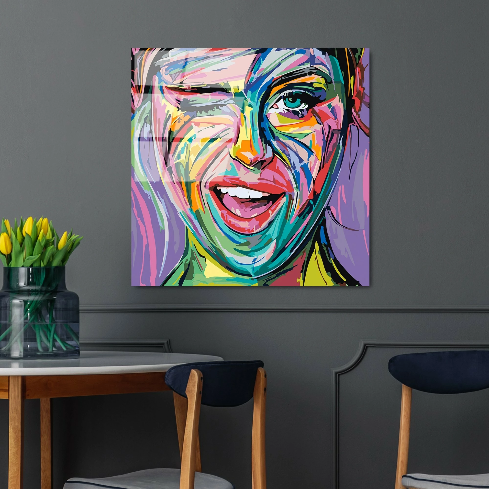 Pikturë dekorative prej xhami të temperuar, Wallity, UV-845, 50x50cm
