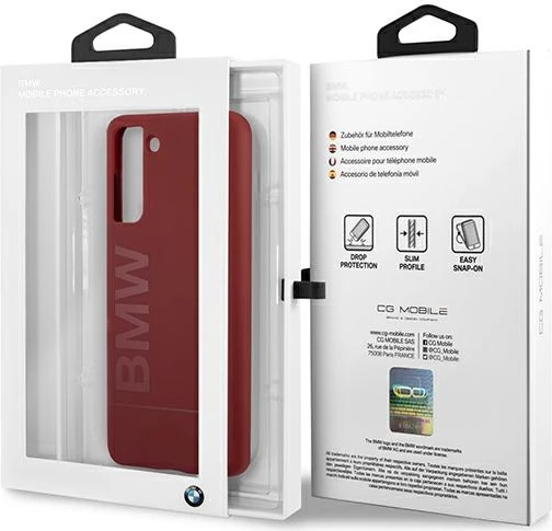 Mbështjellës BMW Silicone Signature Logo për Samsung Galaxy S21+, i kuq