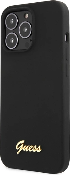 Mbështjellës Guess GUHCP13XLSLMGBK për iPhone 13 Pro Max 6.7", silikon, i zi