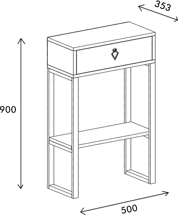 Komodë Hanah Home, Valanti, e bardhë