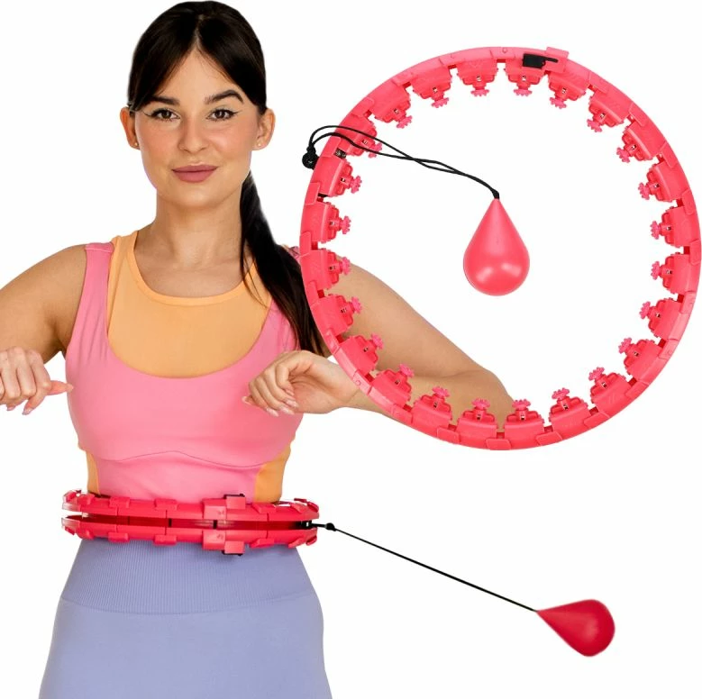 Hula hop me peshë Yakimasport FH01, e kuqe