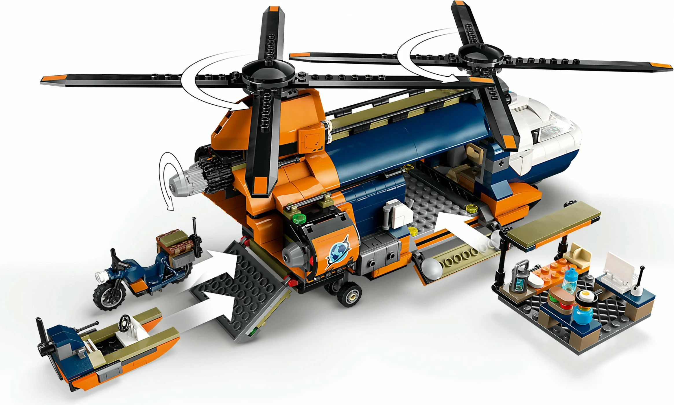 Set ndërtimi LEGO City 60437 Jungle Explorer Helicopter, shumëngjyrësh