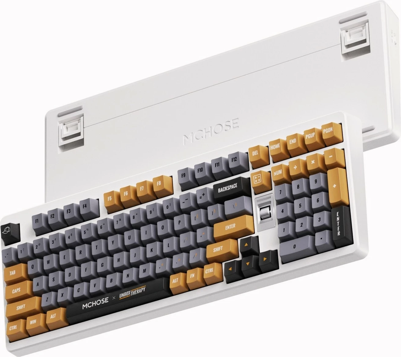 Tastierë mekanike Mchose UT98, 96%, RGB, wireless/wired, Outemu Silent Peach V3, bardhë-gri
