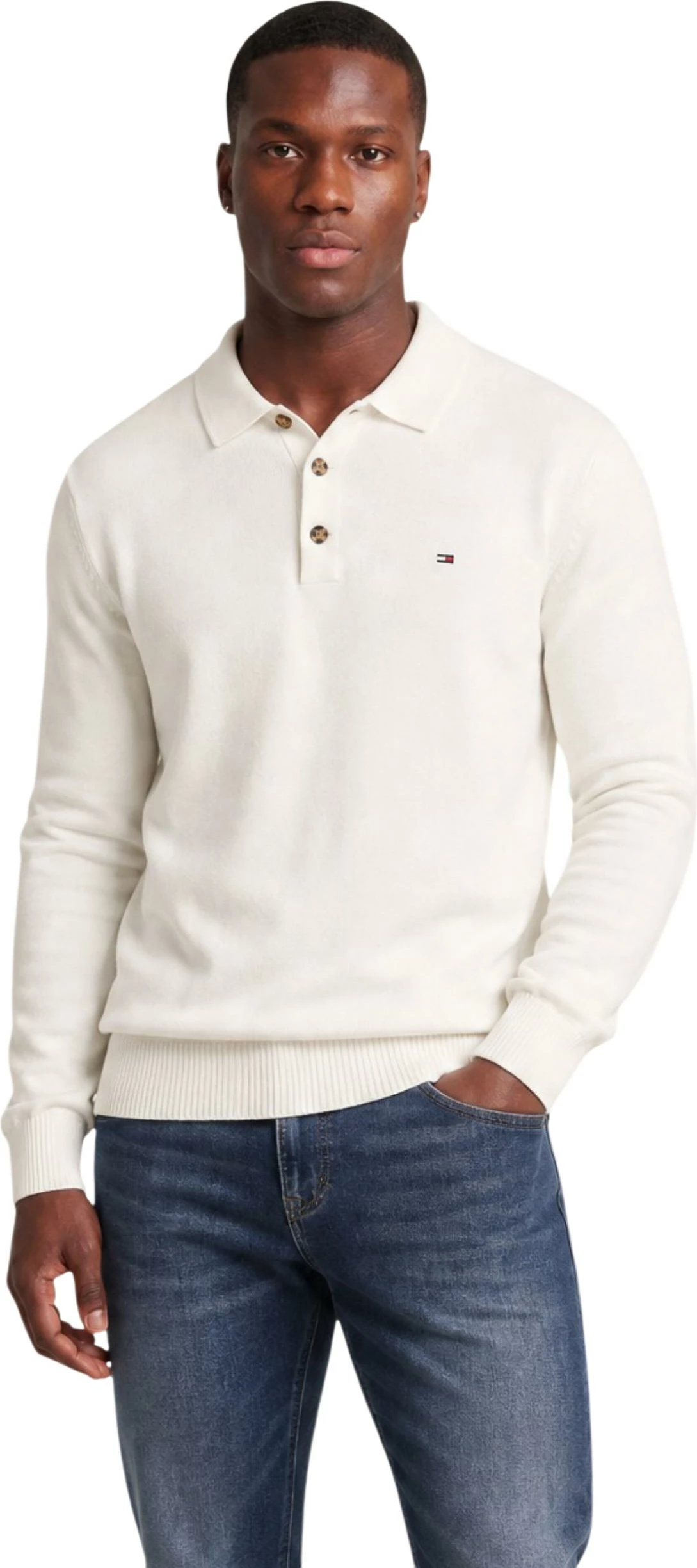 Maicë polo për meshkuj Tommy Hilfiger Jeans TJM Slim Essential P DM0DM20304, krem [Madhësia: S]
