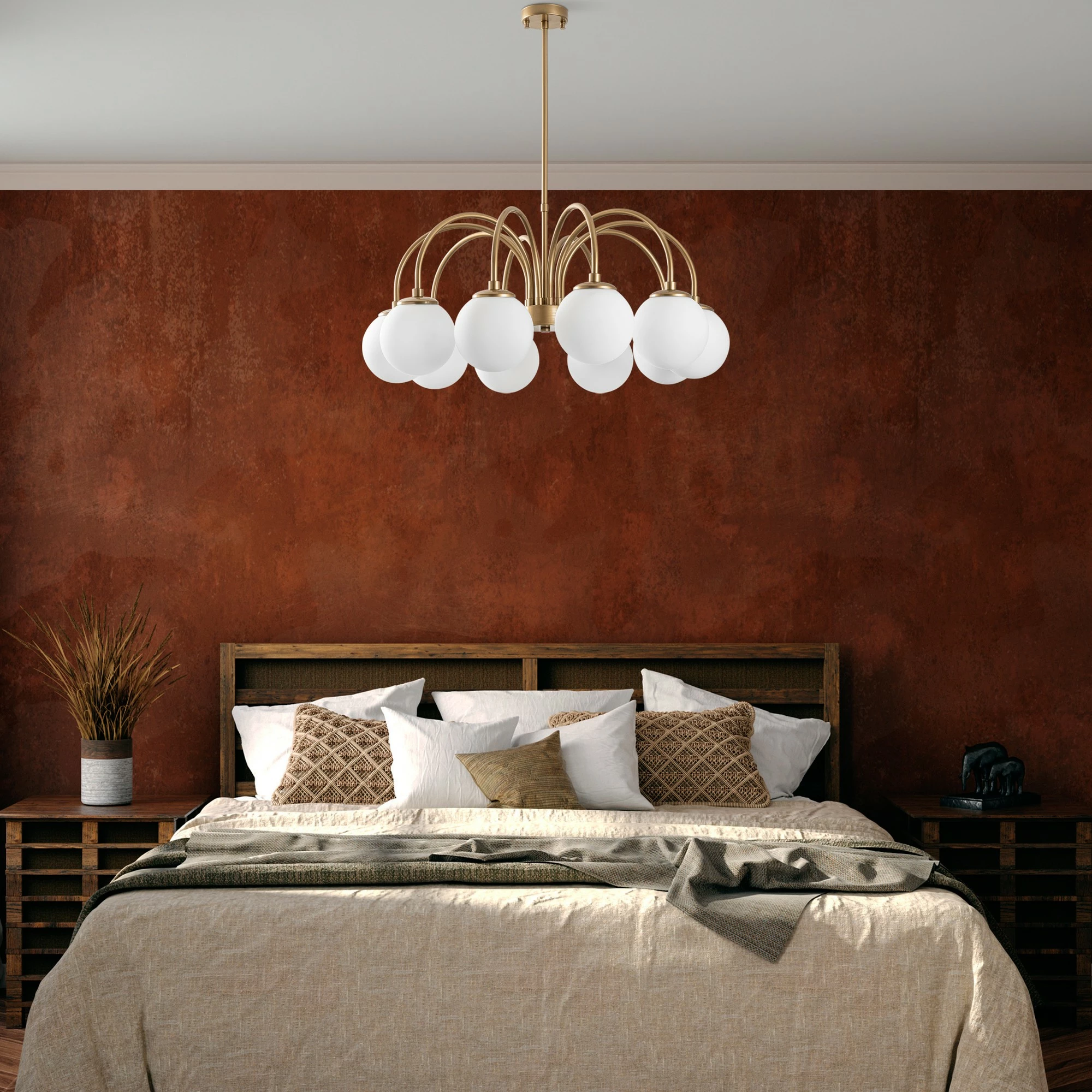 Llambadar Opviq, Sferıs, ngjyrë ari, 75cm