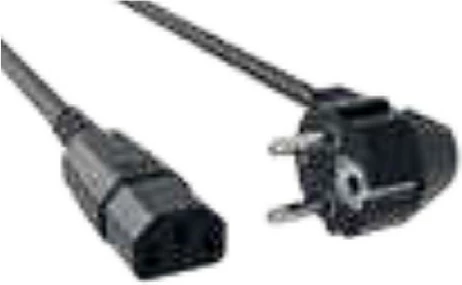 Kabllo rryme Bachmann H05VV-F 3G1.5, Schuko (CEE7/7) në IEC C13, 1.5m, e zezë