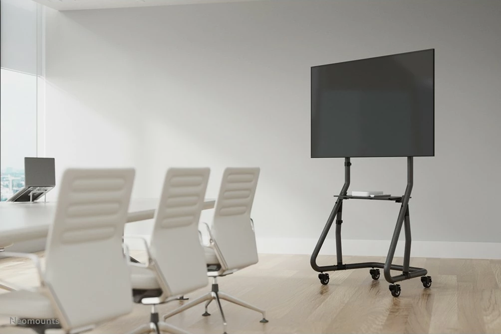 Karrocë TV Neomounts NS-M3800BLACK, për ekrane 60-100 inç, rregullim lartësie, ngjyrë e zezë