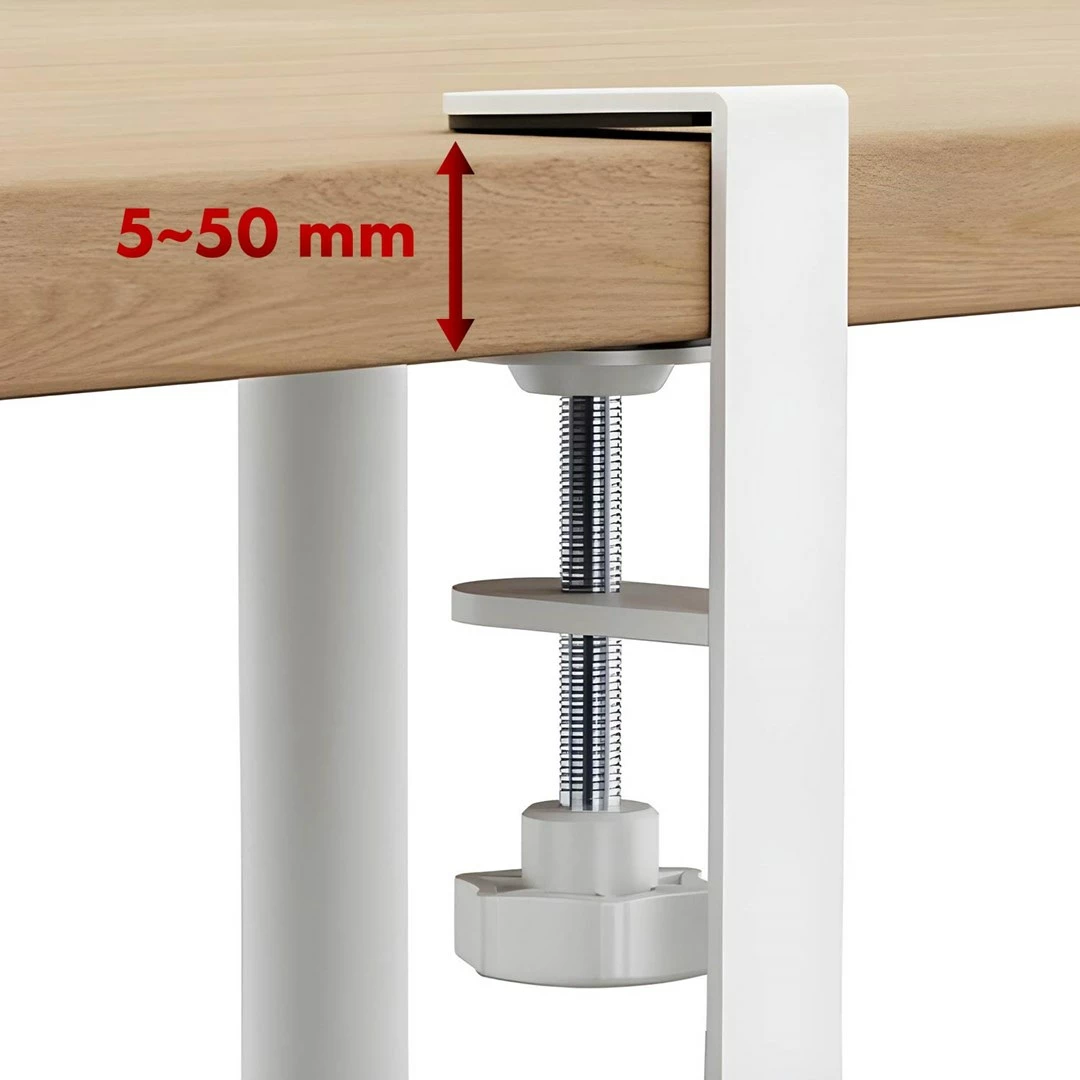 Organizues kabllosh nën tavolinë Maclean MC-104 W, 2 nivele, çelik, Bardhë