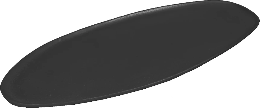 Tabaka dekorative MANDY, alumini, ngjyrë e zezë matte, 59x27x1cm